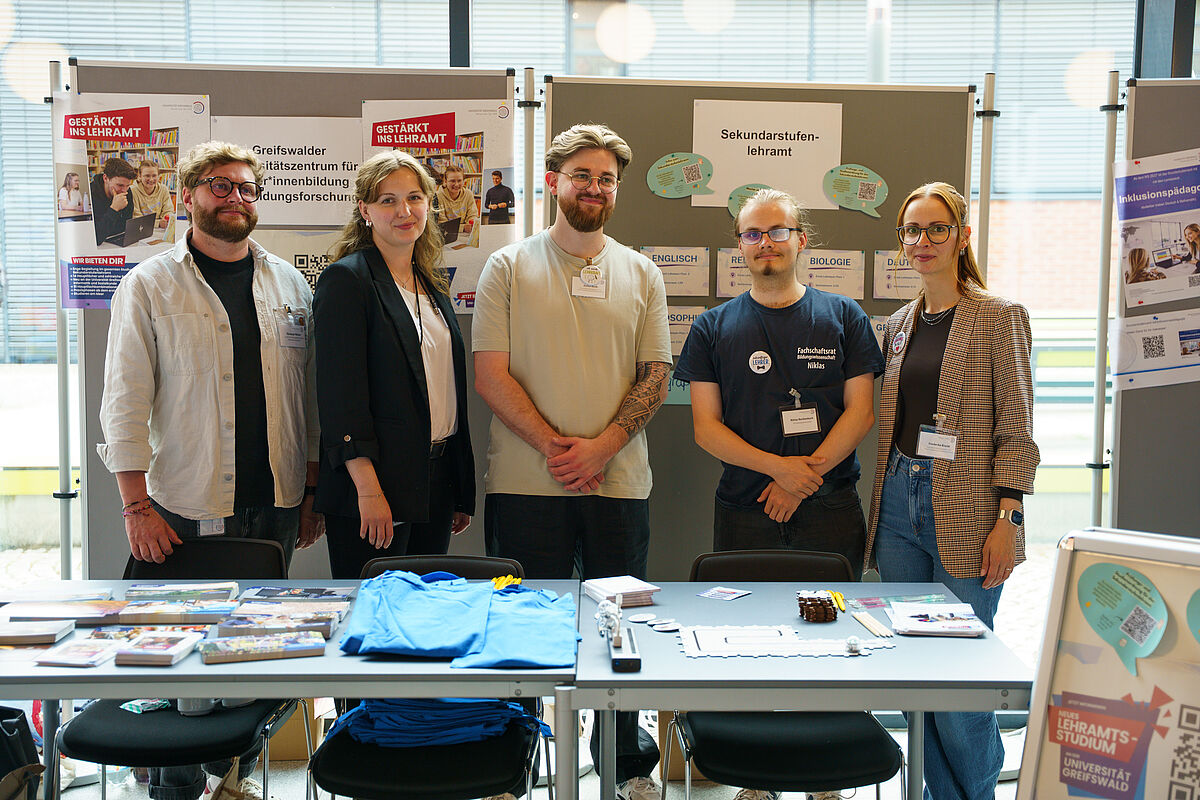 Hochschulinfomationstage 2026 Auf sind man das Team, welches auf der HIT vertreten war.